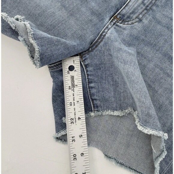 KUT FROM THE KLOTH GIDGET FRAY Womens STRETCH Denim Shorts Sz 6 Preppy - Picture 8 of 8